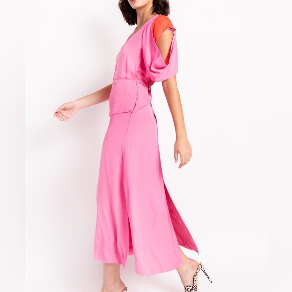 US 4 BOTTEGA VENETA Midi puff sleeves dress NWT